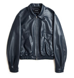 Fox Leather Oval Pocket Jacket