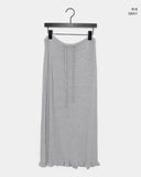 [Adjustable Strap] Genshi Frill Span Strap Long Skirt