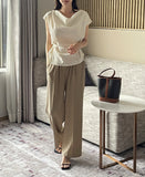 Lenion Linen Wide Banding Pants
