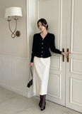 Sophia Flare Pearl Knit Cardigan