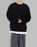 Cable mohair knit