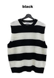 Unisex striped knit vest