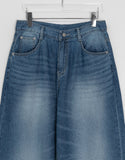 Ponu Washing Straight Denim Pants