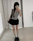 Lit Tiered Mini Skirt Pants