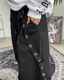 Tape eyelet key ring balloon pants