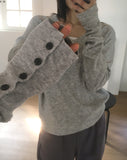 [Wool20] Funb Button V-Neck Wool Knit