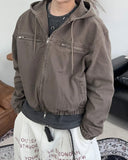 Pedo Dyeing Crop Hood Jacket
