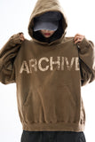 Archive dyeing crack overfit hoodie