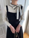 Remine Line Ribbon Tie Knit