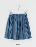 Katahi Pattern Banding Mini Skirt