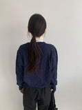 Yuhri Dot Round Knit Cardigan