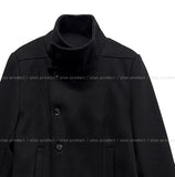 Bitter Unbalanced High Neck Slim Half Coat