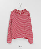 Isou Stripe Hood Long Sleeve Tee
