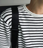 Neo stripe half knit