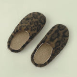 Winter Full Lining Fur Leopard Fur Slippers