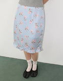 BLOOM FRILL MIDI SKIRT