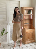 Gret Pintuck Slit Long Skirt