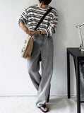 Linen stripe knit