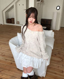 Amuse Lace Ribbon Tiered Culottes