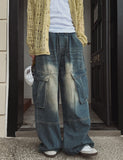 Hard Vintage Washed Cargo Denim Pants