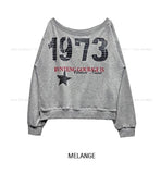 Benki Vintage One-Shoulder Sweatshirt