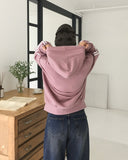 Mickle Track Color Matching Snap Rivet Overfit Hoodie