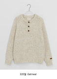 Genif Raglan Round Button Knit