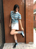 LINEN FRILL MINI SKIRT