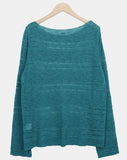 Rubbers One-Shoulder Long-Sleeve Knit