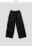 Unbalanced unisex cargo balloon pants