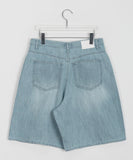 Leha Washing Half Denim Pants