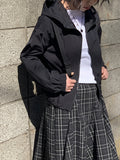 E-ring String Windbreaker Hood Zip-up