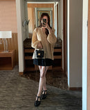 Macaron V-Shirring Blouse