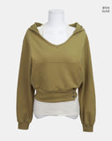 [Sweatshirt + Halterneck set] Doe Layered Holder Neck Sweatshirt