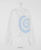 Dakai Crop Printed Hoodie