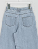 Fita summer wide banded denim pants