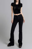 Marker Patch Bootcut Pants