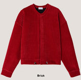 Lubo Velour Crop Cardigan