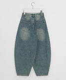 Hoam Balloon Wide Denim Brushed Pants