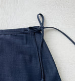 Nezuma Wrap Banding Denim Long Skirt