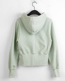 [Brushed Lining] Mute Tto Slim Crop Long Sleeve Hoodie Zip Up