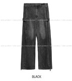 Maxi balloon snap wide denim