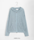 [unisex] Daco Two Way Summer Knit Hood Zip-Up