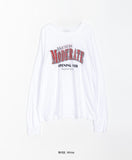 Hellothe Lettering Over Long Sleeve Tee