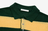 Boucle stripe collar knit