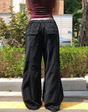 Coco Stitch Button Parachute Pants