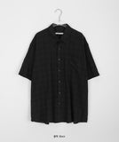 [unisex] Aito Check Over Short Sleeve Shirt