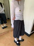 Gilmohi Layered U-Neck Long Sleeve Tee