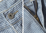 Nine Stripe Wide Denim Pants