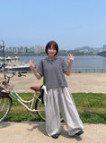 [BAONHAUS] Kolbakeu Stripe Color Matching Hood Short Sleeve Tee